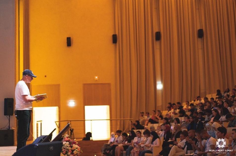 Bernie Hollywood addressing the UN conference in Morocco